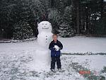 my son and i made a snowman and a snowcat