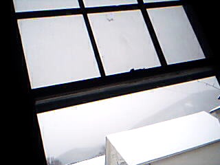 this is early morning it's snowing.